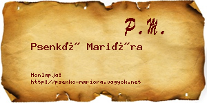 Psenkó Marióra névjegykártya